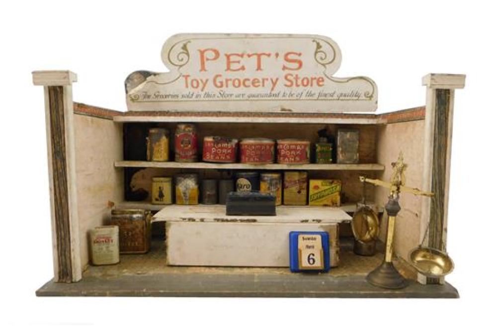 LITHOGRAPHED TIN "PET'S TOY GROCERY