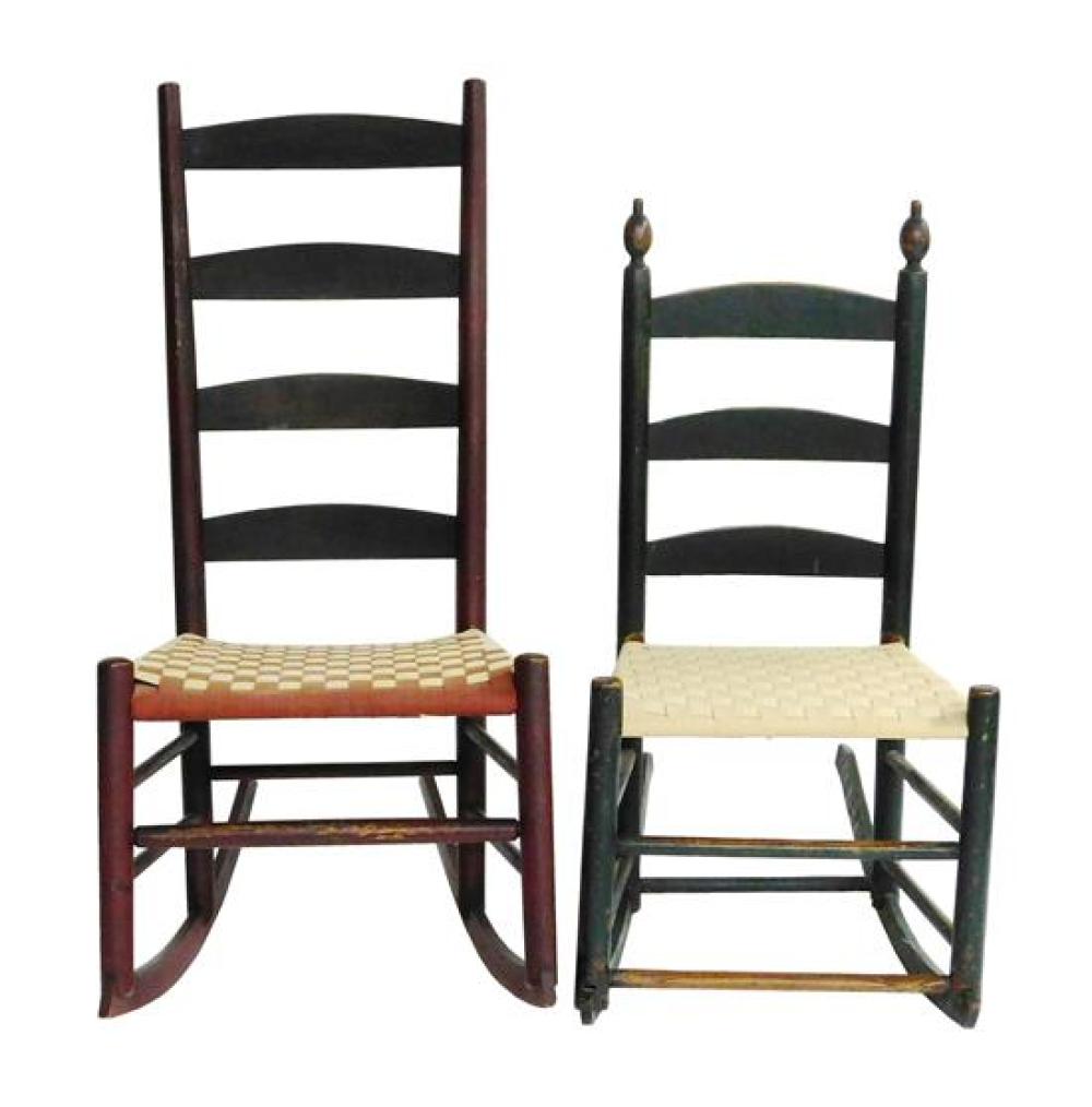 TWO LADDERBACK SIDE CHAIR WITH
