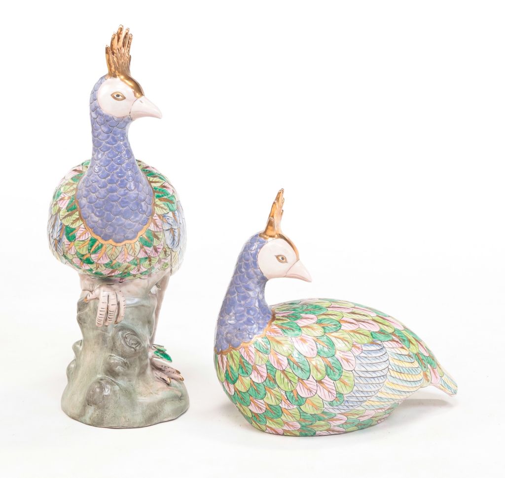 PAIR OF CHINESE PORCELAIN PEAFOWL  319797