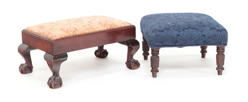 TWO ENGLISH FOOTSTOOLS Mid 19th 3197c7