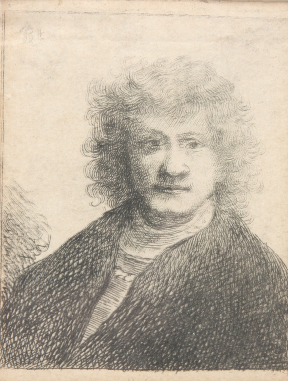PRINT OF REMBRANDT AS A YOUNG MAN.