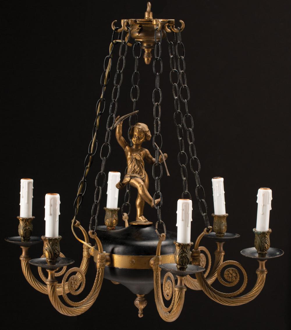 FRENCH SIX LIGHT FIGURAL CHANDELIERFrench 319866