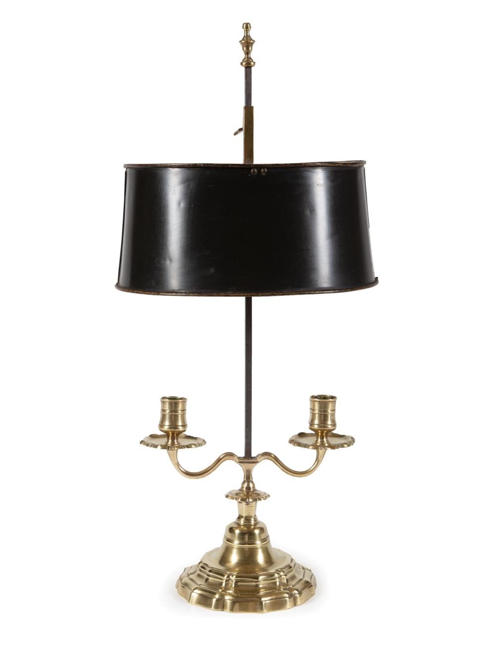 FRENCH TWO-LIGHT BOUILLOTTE LAMPFrench