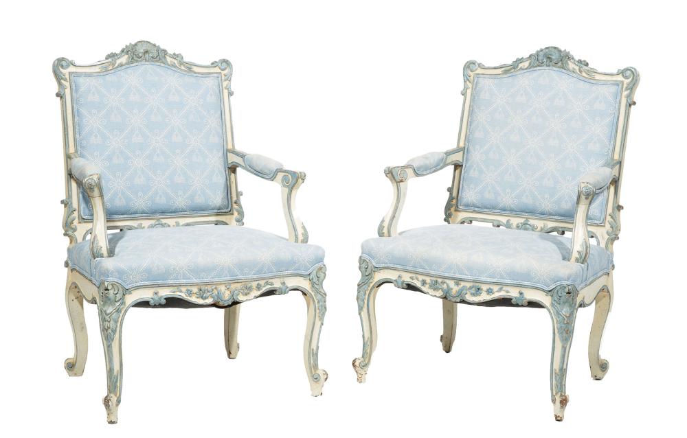LOUIS XV-STYLE PAINT-DECORATED