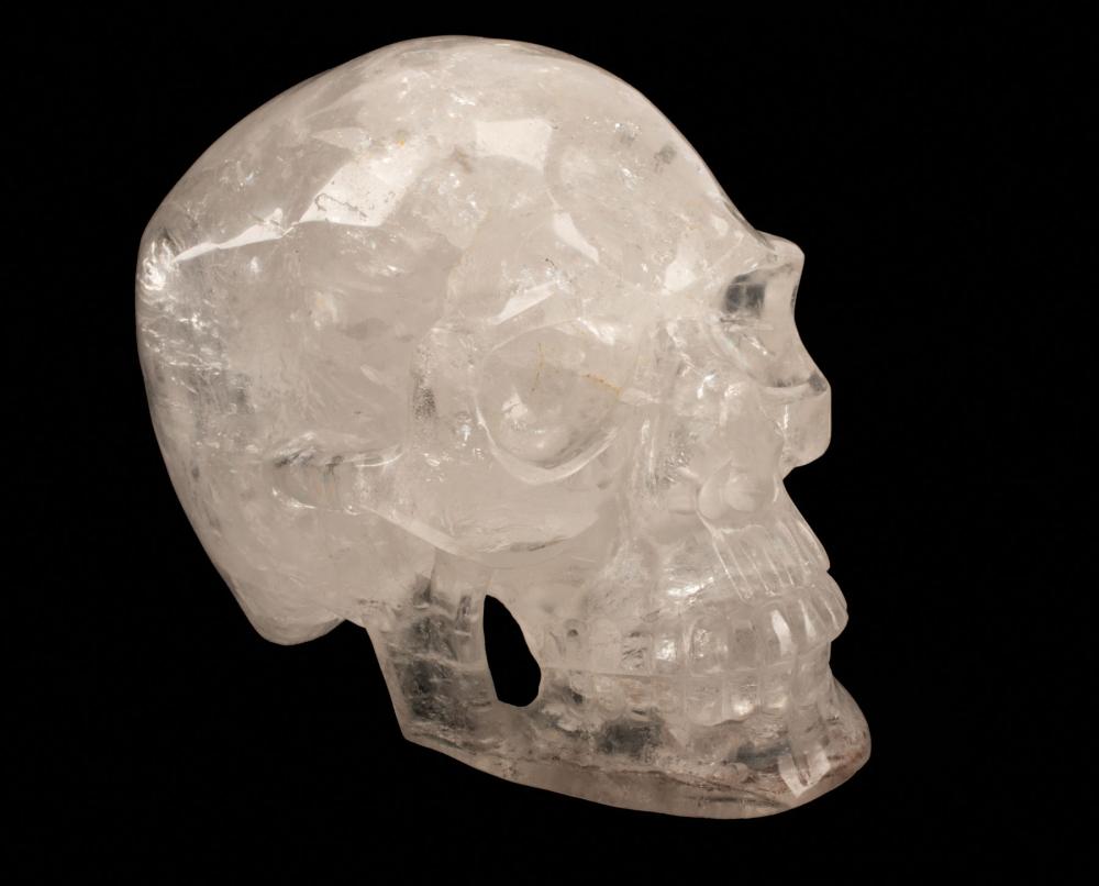 CARVED ROCK CRYSTAL SKULLCarved