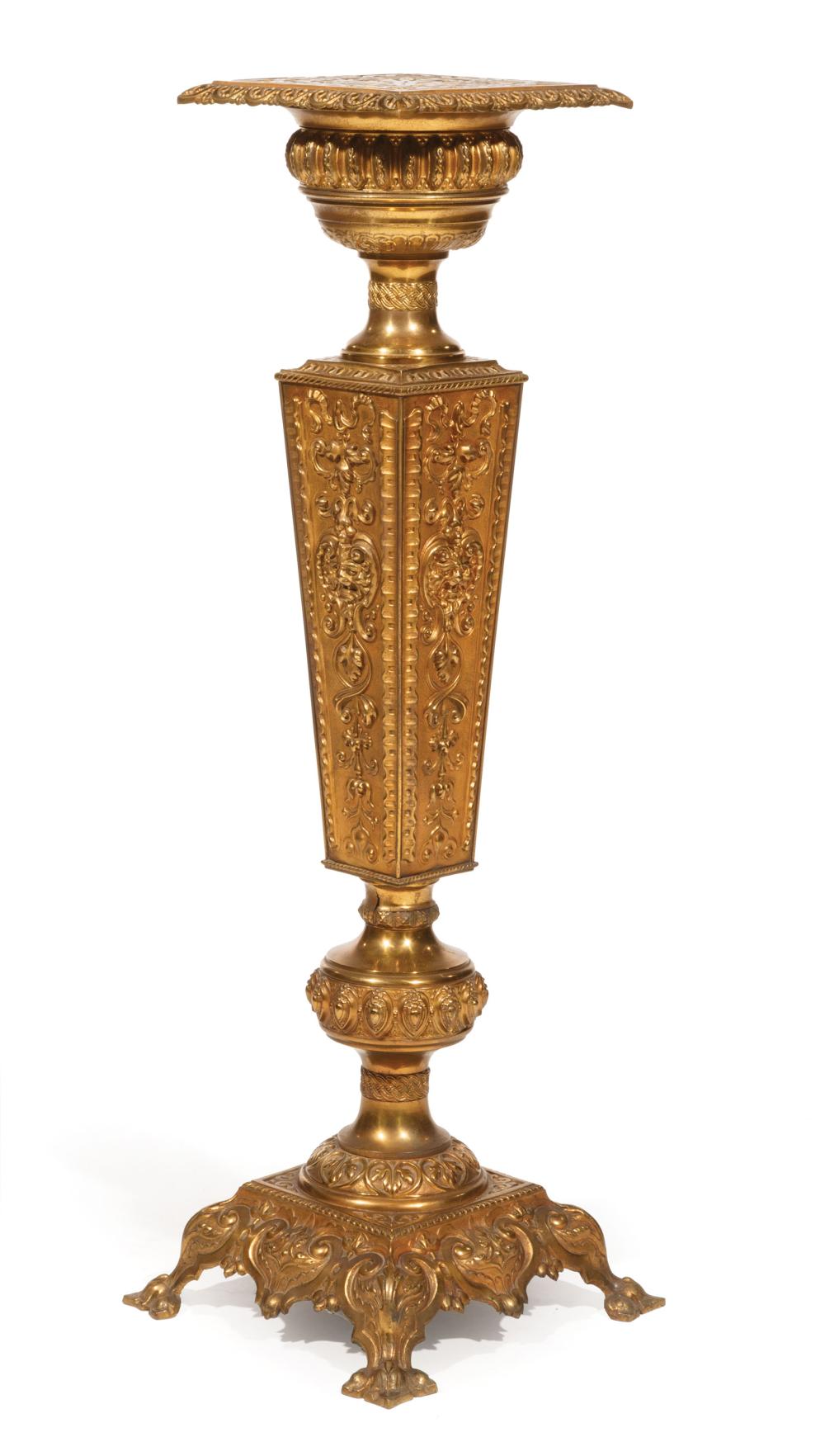 RENAISSANCE-STYLE BRASS PEDESTALContinental