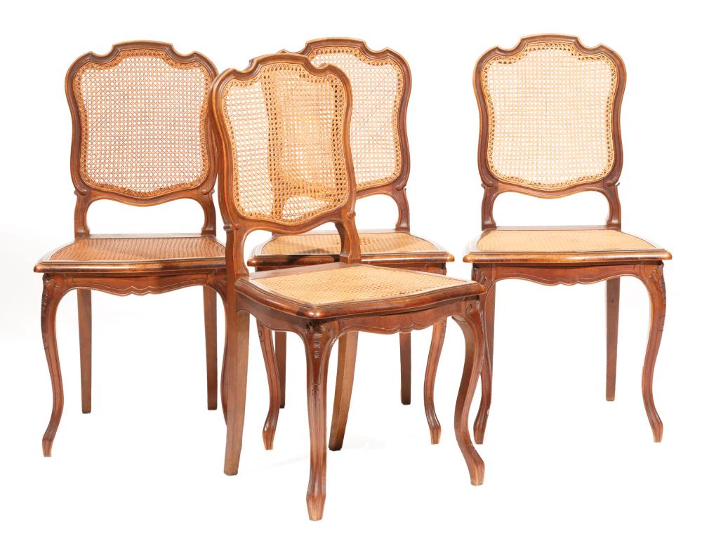 LOUIS XV-STYLE CANED SIDE CHAIRSSet