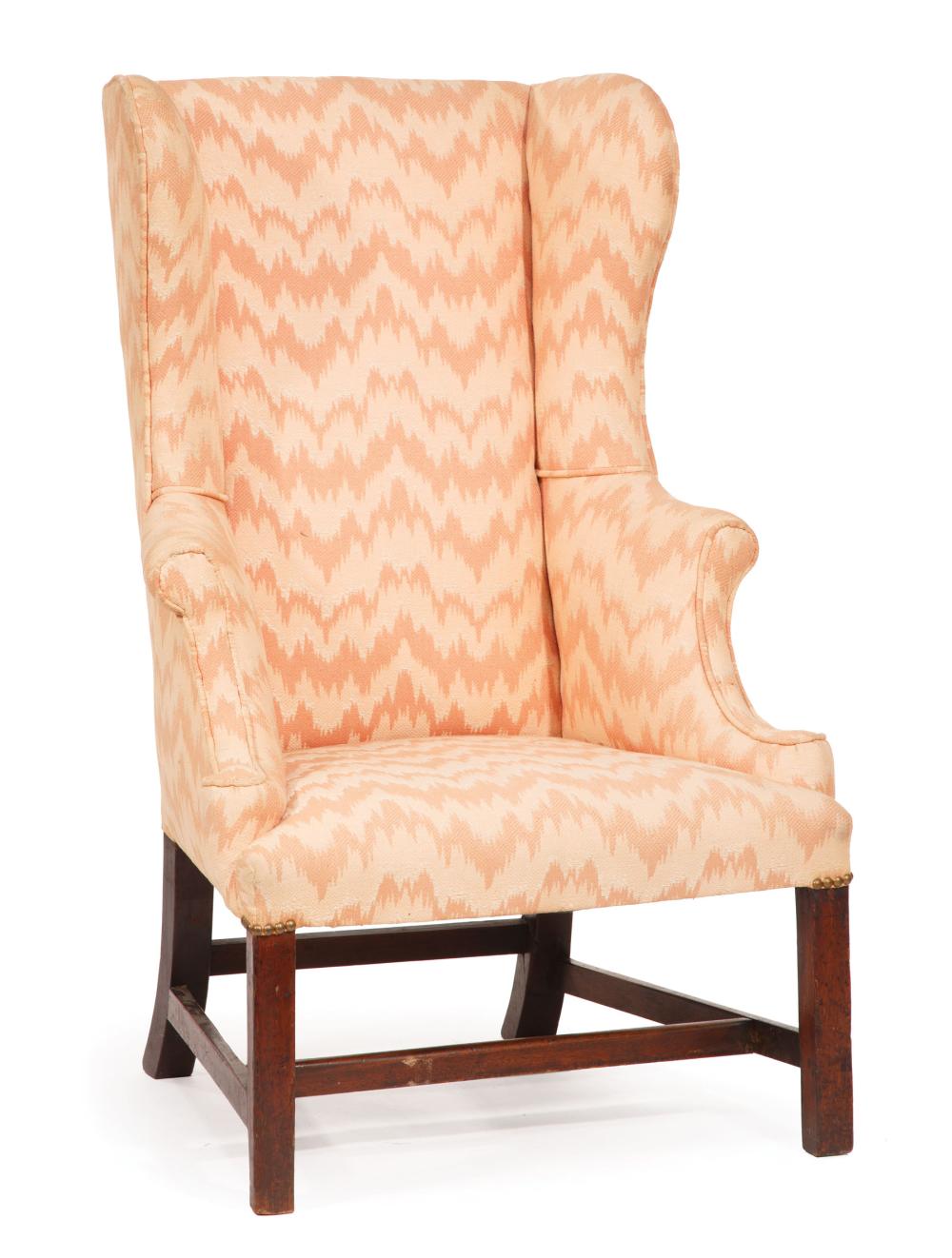 ANTIQUE GEORGIAN WING CHAIRAntique