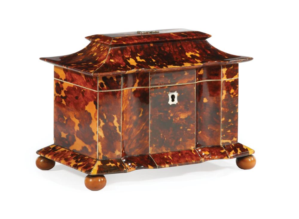 TORTOISESHELL PAGODA FORM TEA CADDYGeorge 319900