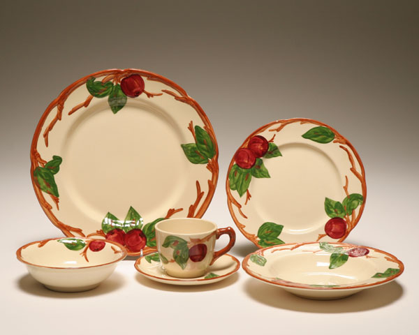 Franciscan china in the apple pattern  4f5b7