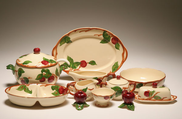 Franciscan china serving pieces in the