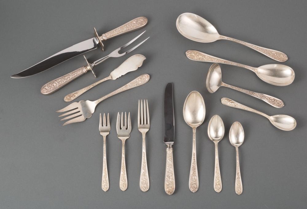 STIEFF STERLING SILVER FLATWARE SERVICEStieff