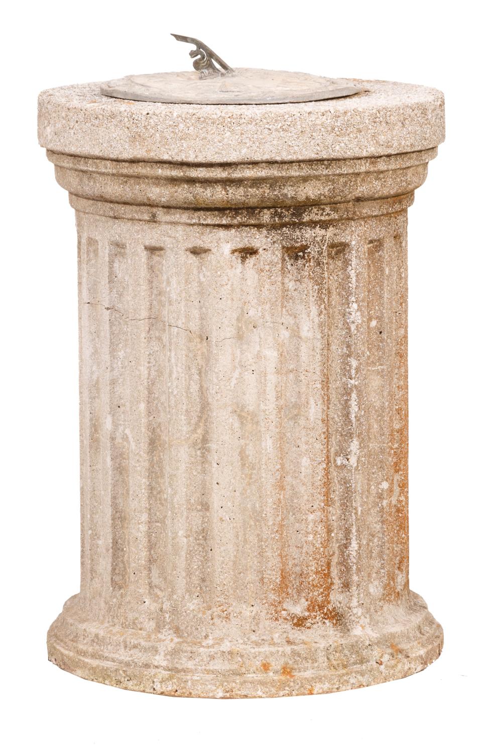 CAST CONCRETE PEDESTAL AND LEAD