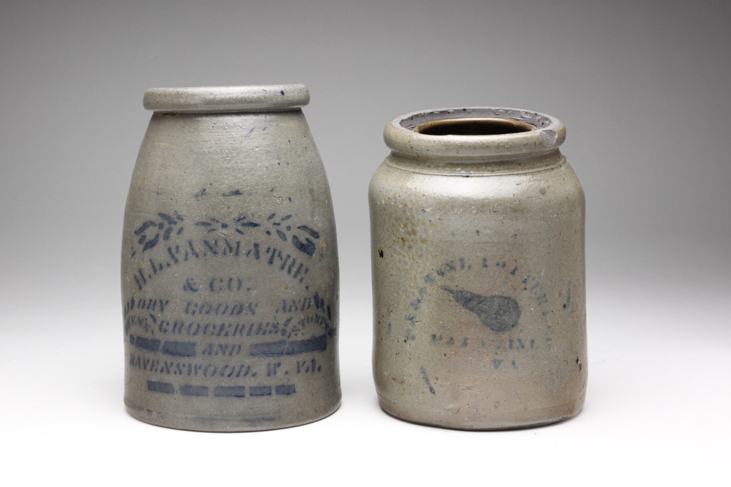 TWO WEST VIRGINIA STONEWARE CANNING
