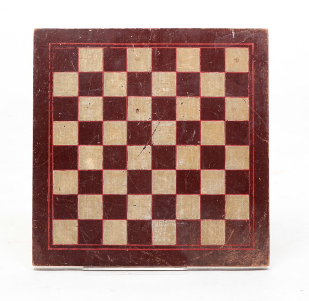 AMERICAN DECORATED GAMEBOARD. Early