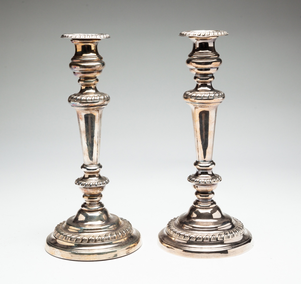 PAIR OF ENGLISH GEORGIAN SILVER