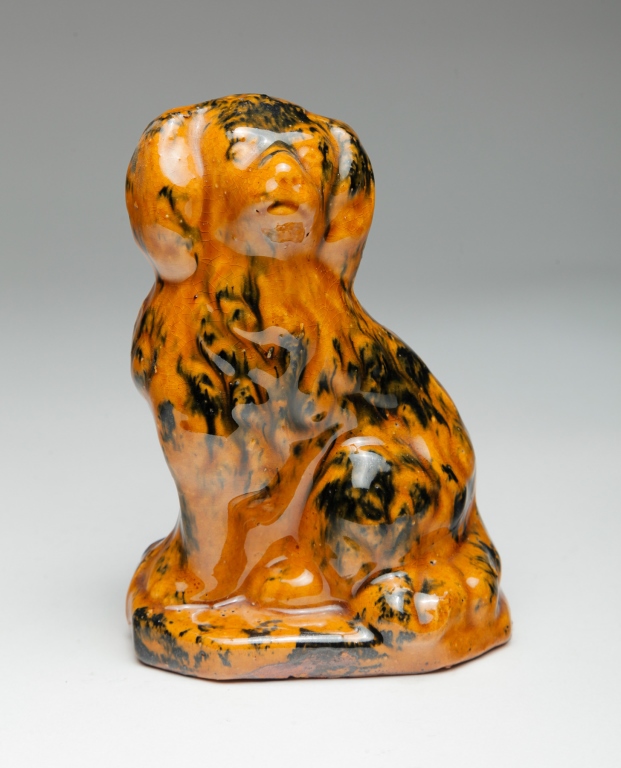 AMERICAN REDWARE SEATED SPANIEL  319a14