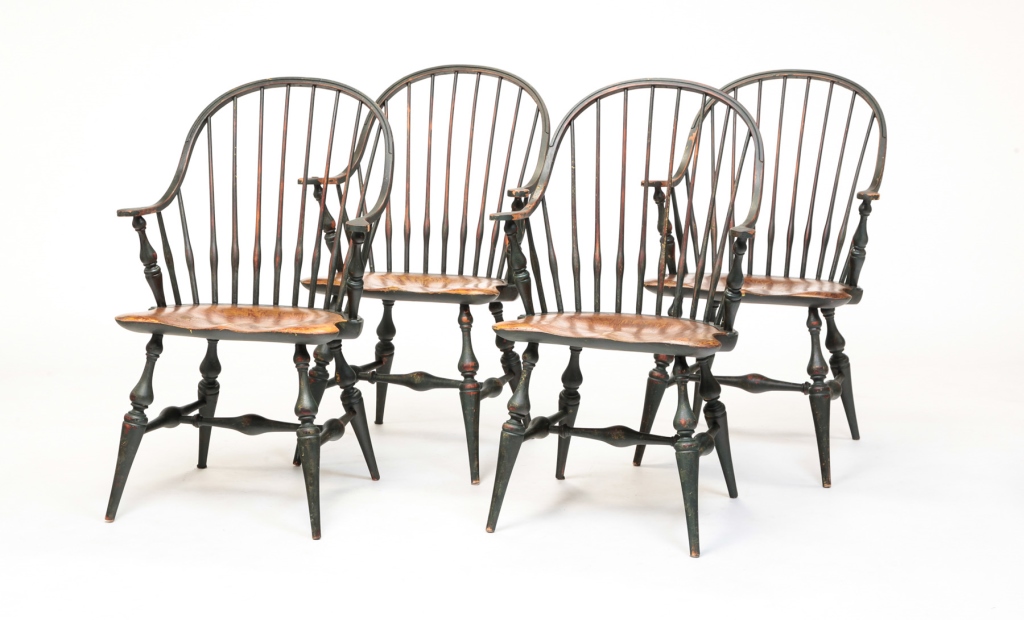 FOUR WINDSOR STYLE CHAIRS BY DAVID 319a24