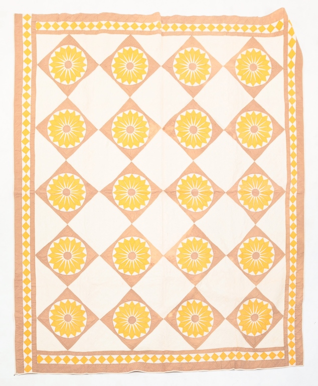 AMERICAN PIECED QUILT. Late 19th