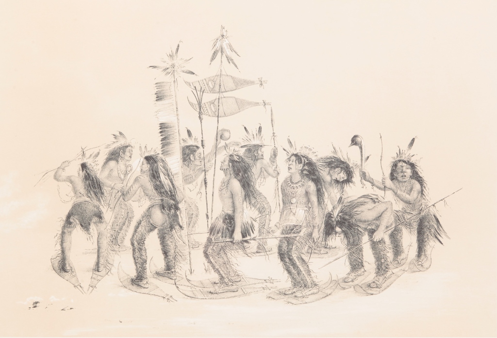 GEORGE CATLIN, PRINT SNOW SHOE DANCE.