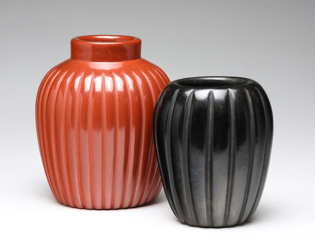 TWO POTTERY VASES BY ALVIN AND