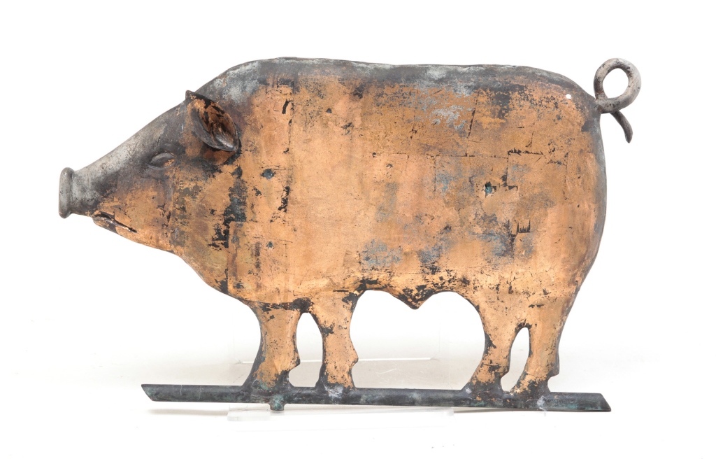 AMERICAN PIG WEATHERVANE. Second