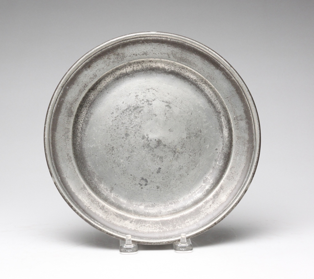 PEWTER PLATE. American, late 18th-early