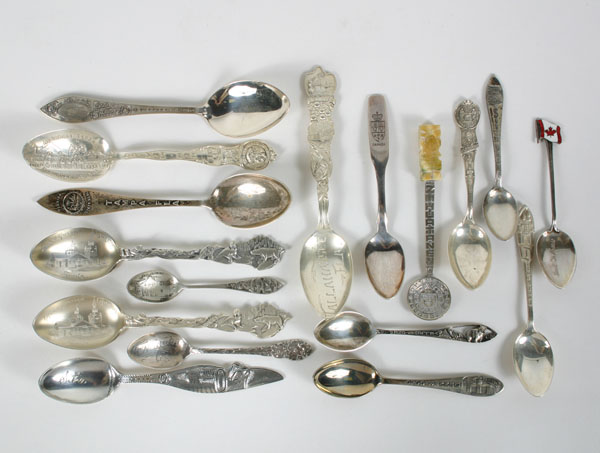 Sterling souvenir spoons: Western