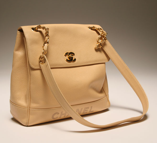 Chanel pebble leather ecru satchel 4f5f1