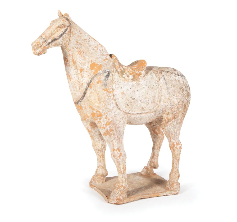 CHINESE PAINTED POTTERY HORSEChinese