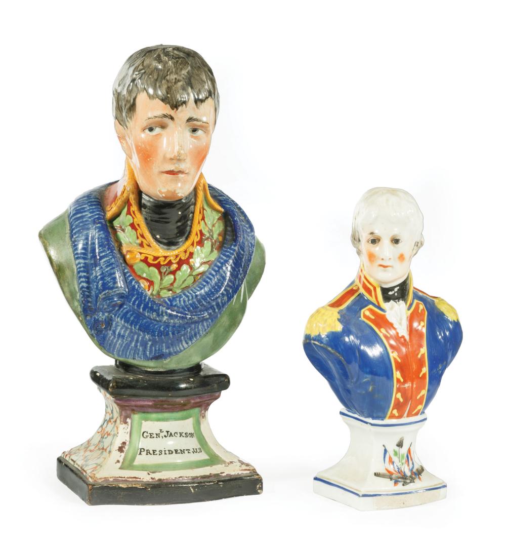 STAFFORDSHIRE BUST OF ANDREW JACKSONStaffordshire