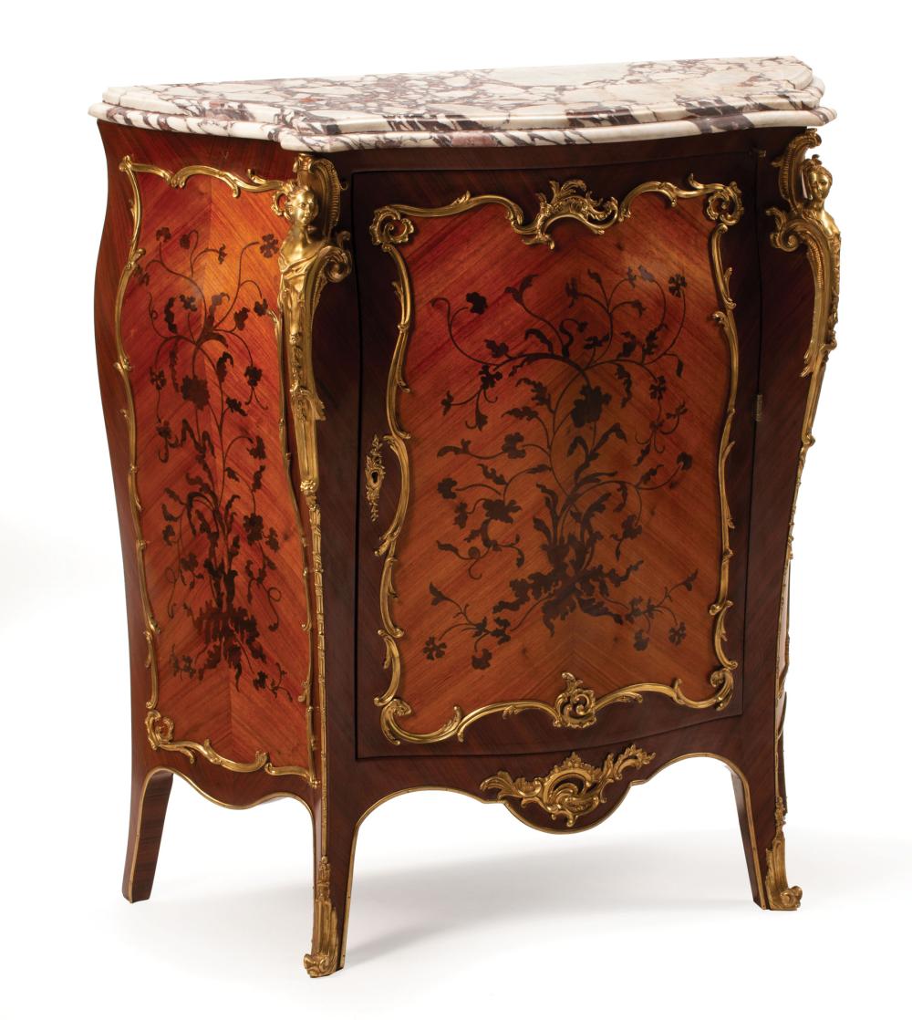 BRONZE-MOUNTED MARQUETRY BOMBE
