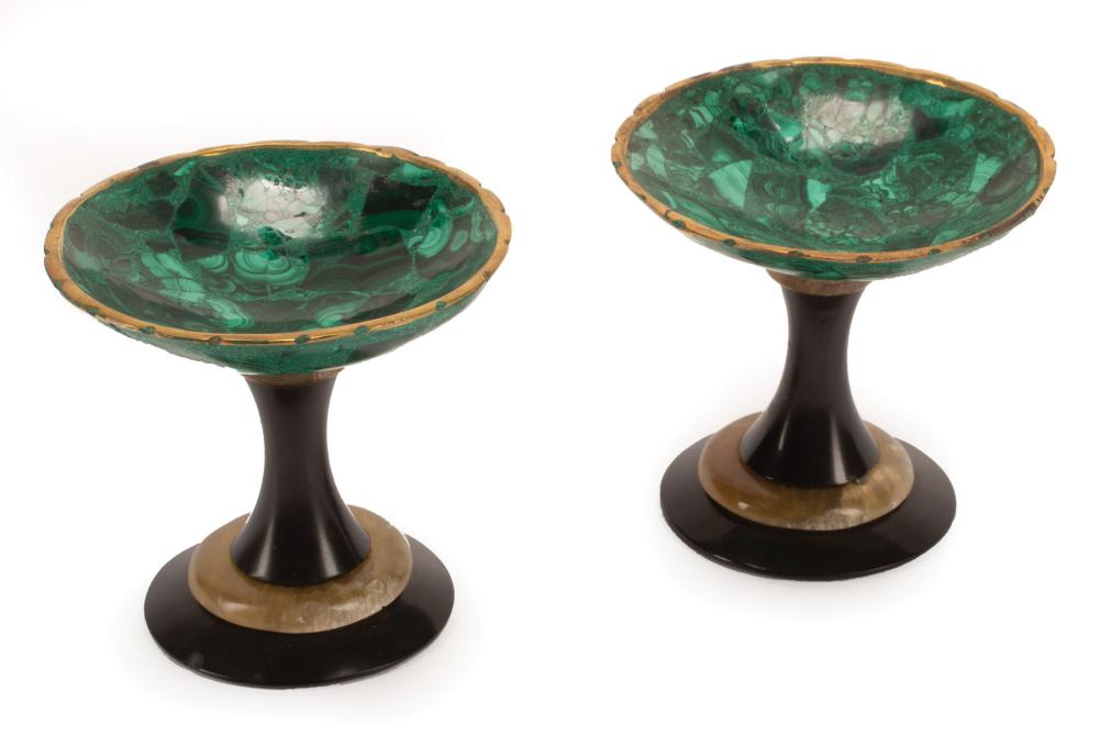 PAIR CONTINENTAL MALACHITE AND