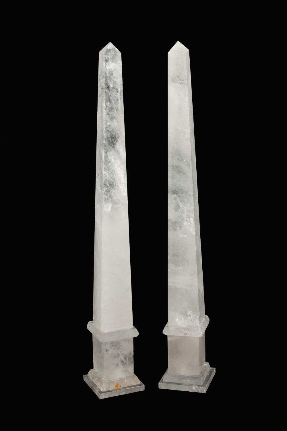 PAIR OF CONTINENTAL ROCK CRYSTAL