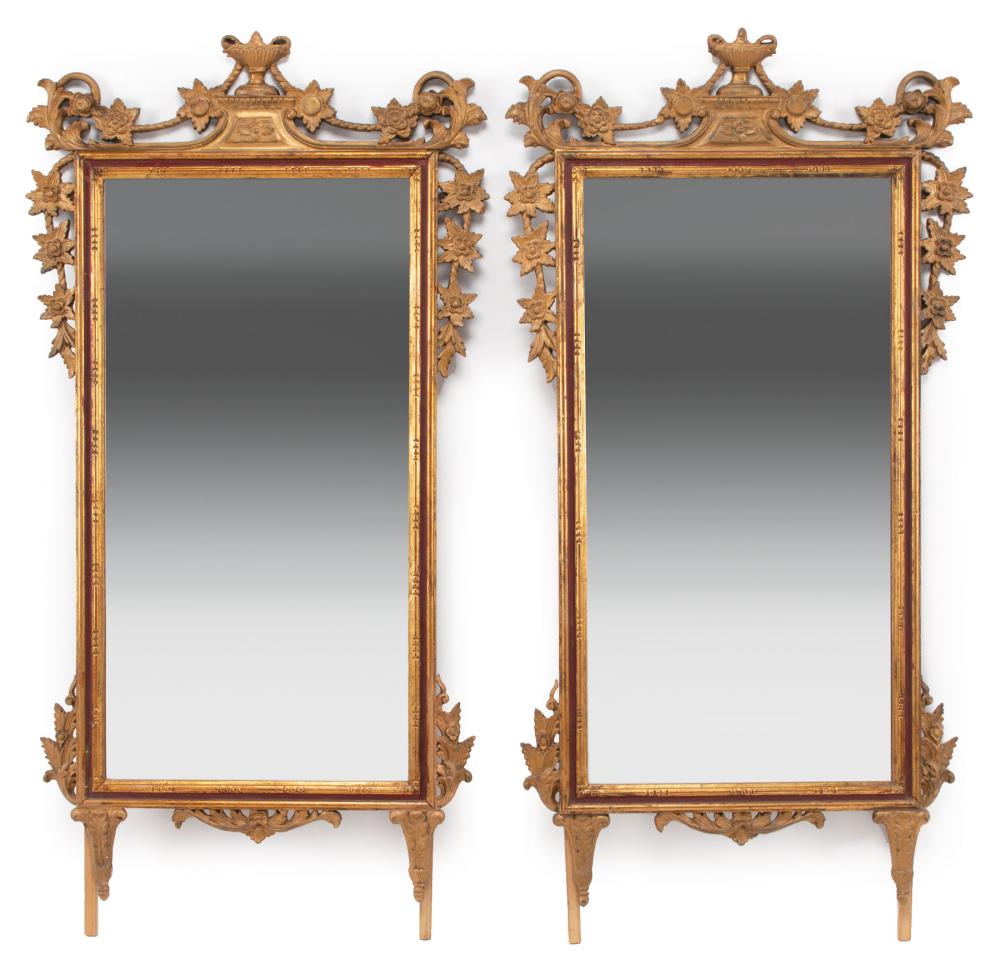 PAINTED AND PARCEL GILT MIRRORSPair 319c62