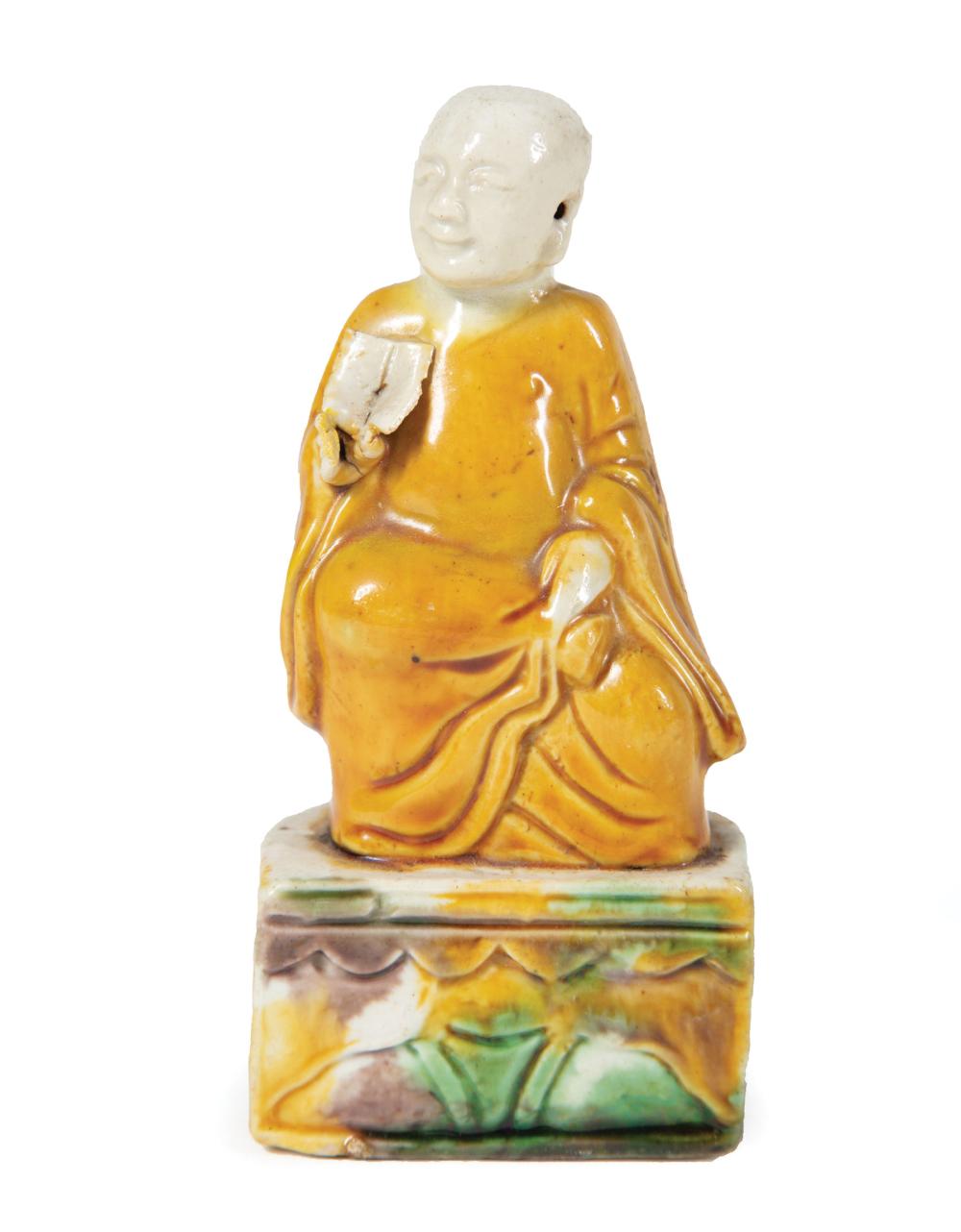 CHINESE SANCAI GLAZED PORCELAIN FIGUREChinese