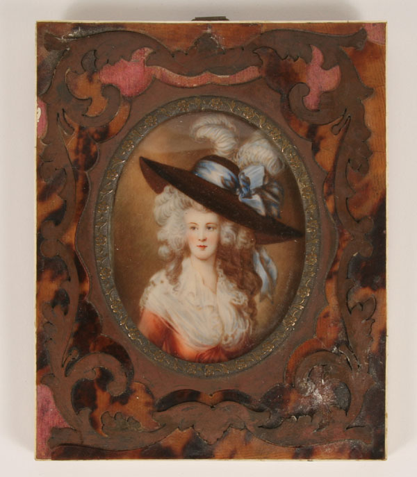 Miniature portrait painting of 19th