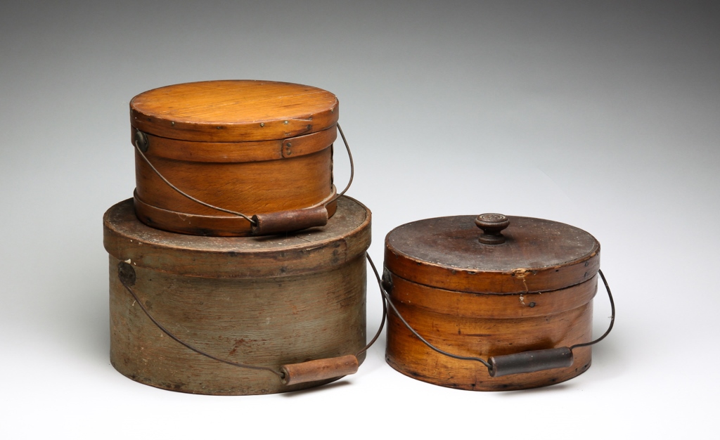 THREE AMERICAN BENTWOOD CARRIERS.