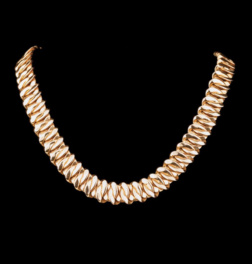 ITALIAN GOLD HOLLOW LINK FLEXIBLE 319ccb