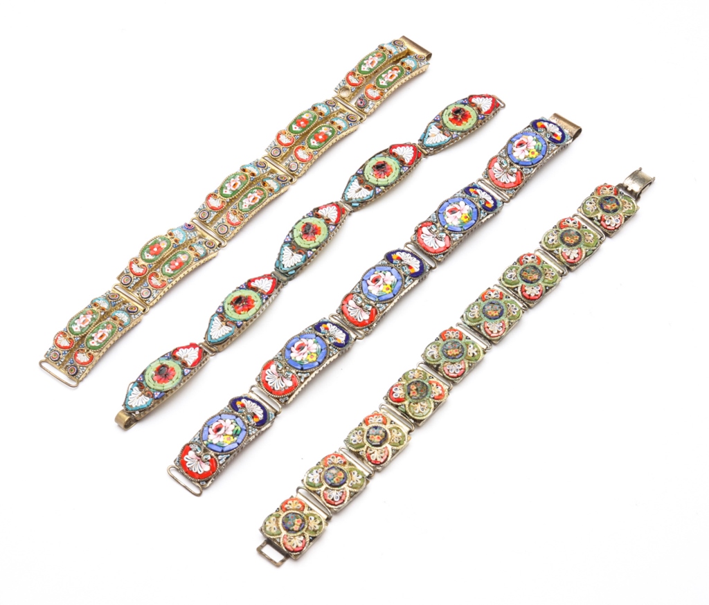 FOUR GRAND TOUR MICRO MOSAIC BRACELETS  319d29