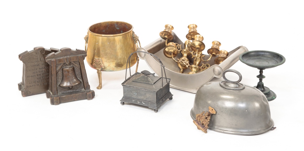 COLLECTION OF METALWARE. Nineteenth