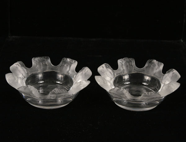 Pair of Lalique ''Saint Nicholas''