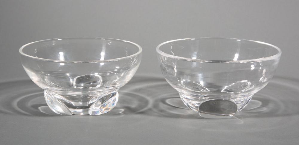 PAIR OF STEUBEN GLASS "TREFOIL"