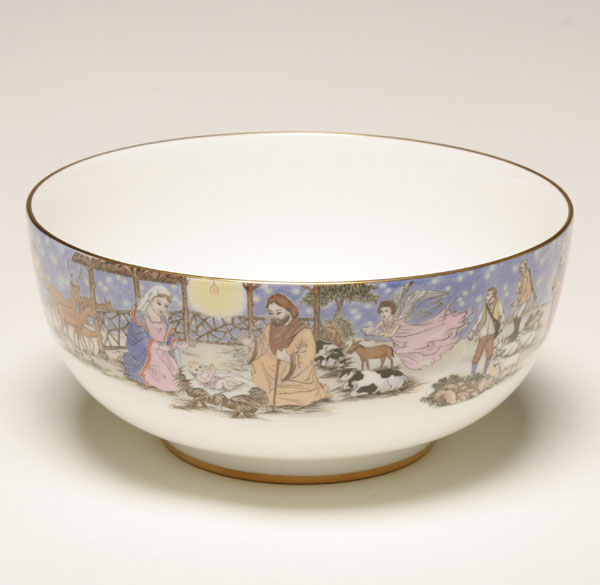 Boehm porcelain bowl; continuous