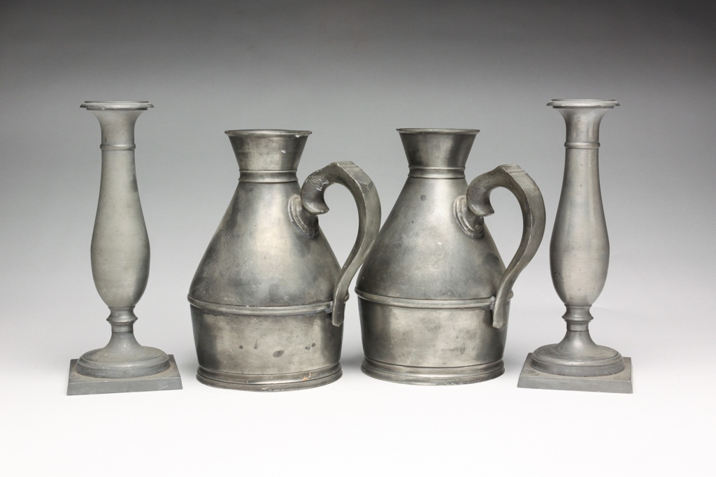 FOUR PIECES ENGLISH PEWTER Nineteenth 319e18