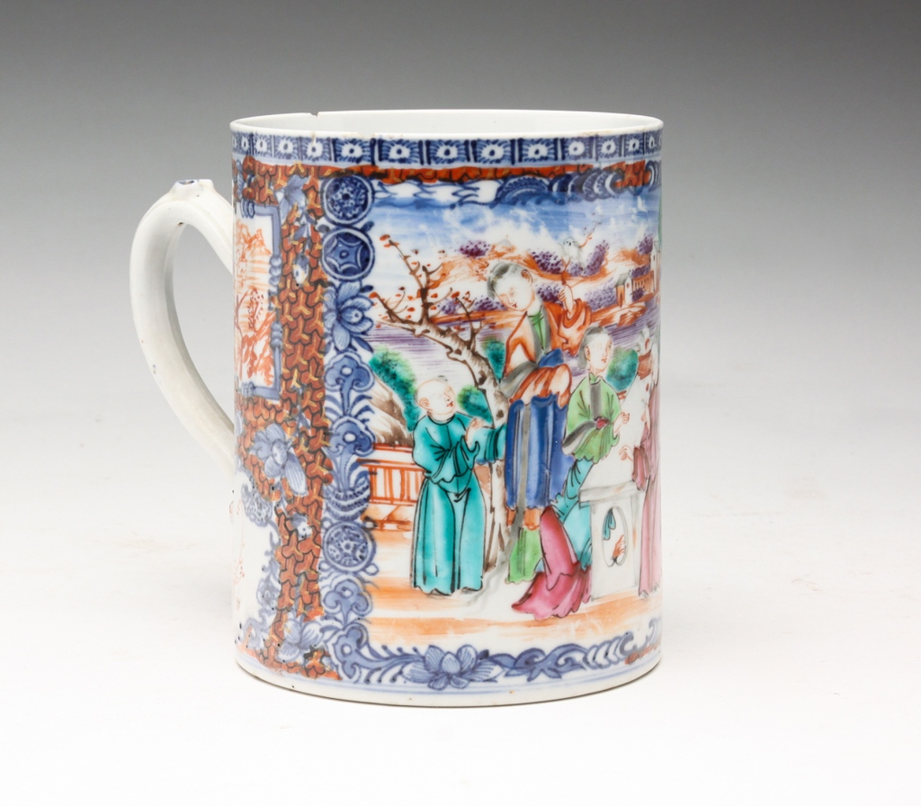 CHINESE EXPORT MUG. Late 18-early 19th