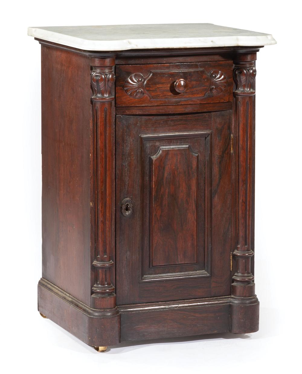 AMERICAN ROSEWOOD BEDSIDE COMMODEAmerican
