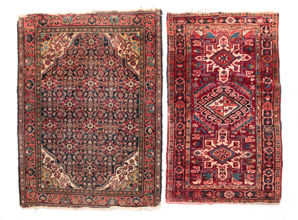 TWO ORIENTAL AREA RUGS. Second