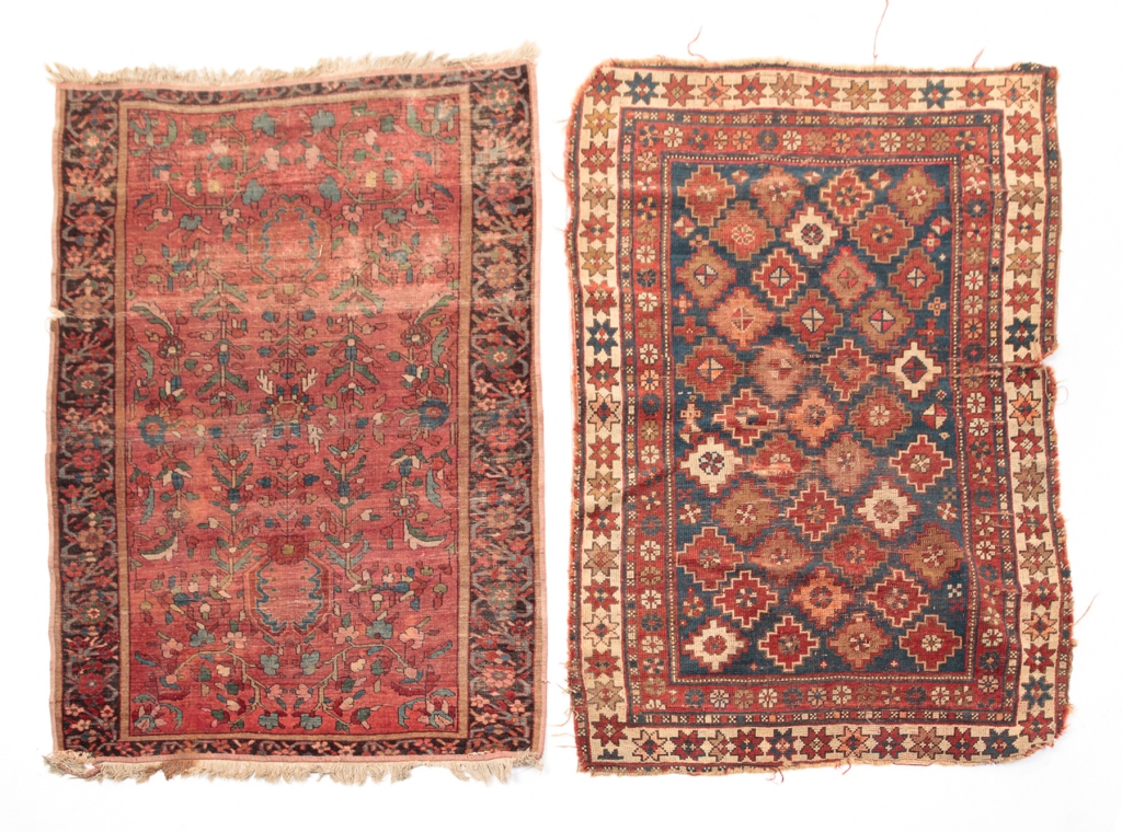 TWO ORIENTAL AREA RUGS. Mid 20th