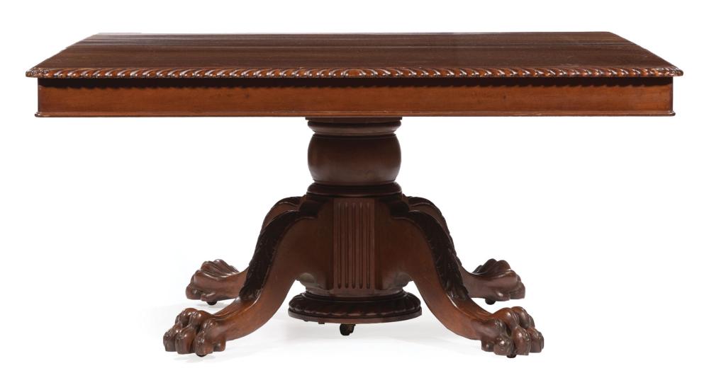 CARVED MAHOGANY EXTENSION BANQUET 319f1c